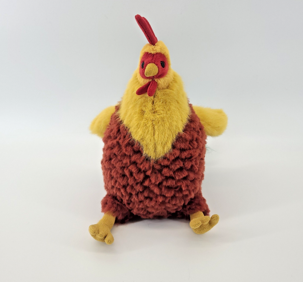 Jellycat Cluny Cockerel Rooster Chicken Plush Stuffed Animal 9.5" Retired EUC